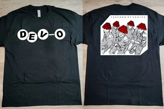 1980 Devo Freedom of Choice 80s Music Tour Double Sided T-Shirt