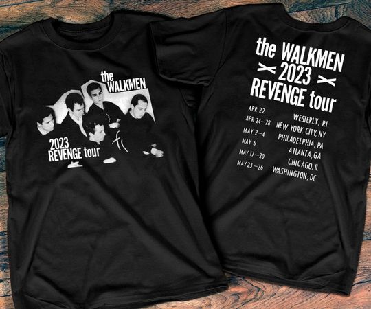 The Walkmen REVENGE Tour 2023 Tour Lovers Tee, Double Sided T-Shirt