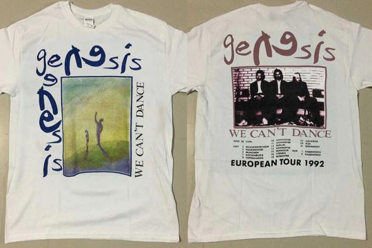 Genesis We Can't Dance European Tour 1992 Double Sided T-Shirt