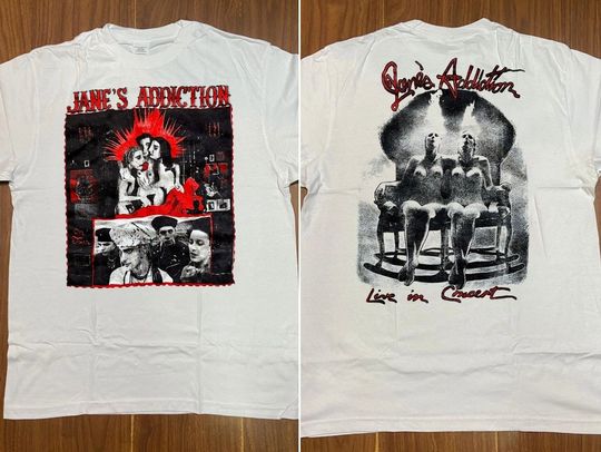 Jane's Addiction Live In Concert 1990s Rock Concert Shirt, Double Sided T-Shirt