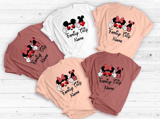 Custom Name Disney Family Trip 2024 Shirt, Personalized Disney Trip Shirt