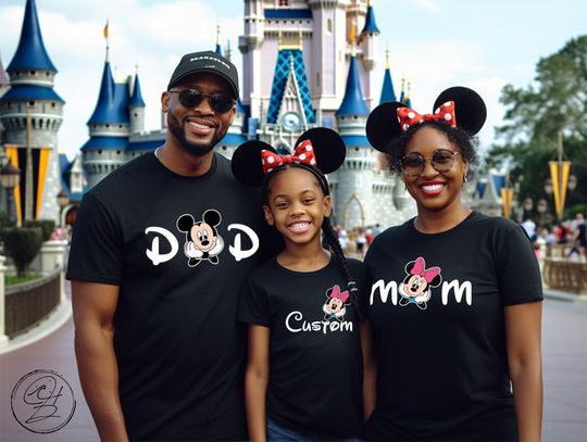 Custom Disney Family Trip Shirts, Disneyland Vacation Shirts, Family Matching