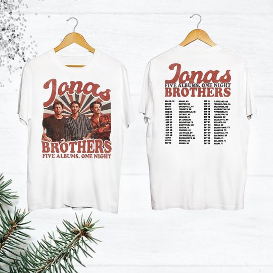 Tour 2023 Jonas Brothers Shirt, Five Albums One Night Tour Shirt