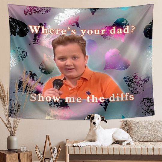 Gibby Where is your dad Tapestry Funny Gibby Tapestry