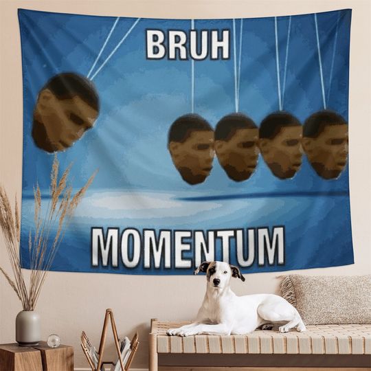 Bruh Momentum Tapestry Meme Funny Tapestry
