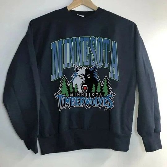 Vintage Minnesota Basketball Shirt, Timberwolves Basketball 2024 NBA Sweatshirt