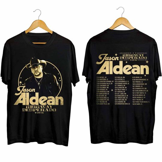 Jason Aldean Highway Desperado Tour 2024 Double Sided Shirt