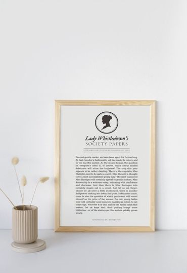 Bridgerton Poster, Movie Poster, Retro TV Show Poster