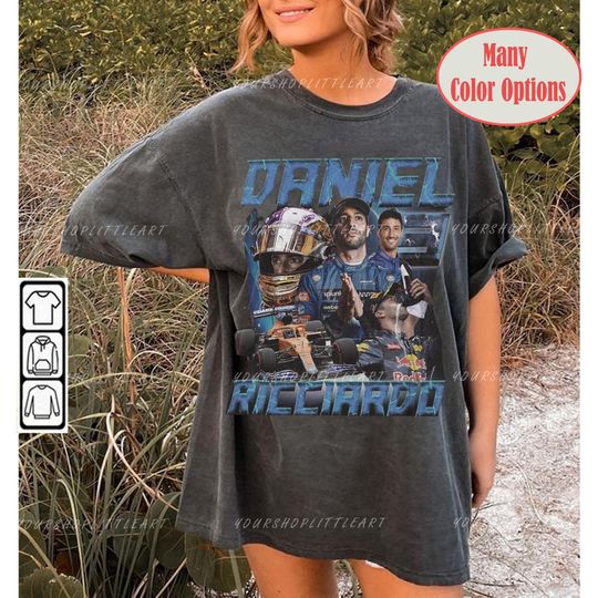Daniel Ricciardo Vintage Racing Tshirt Bootleg Daniel Ricciardo Tee Vintage Design Graphic Tee 90s