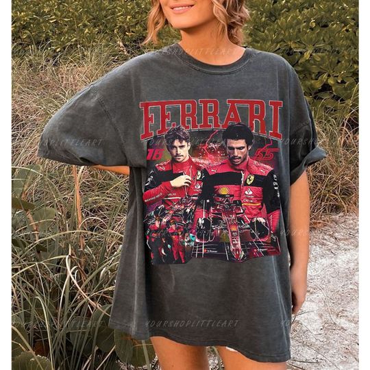 Charles Leclerc 90s Vintage Racing Tshirt Bootleg Charles Leclerc Tee Vintage Design Graphic Tee 90s