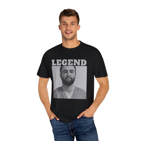 Scottie Scheffler Mugshot Shirt, Legend Mug Shot Tee, Black and White Mugshot