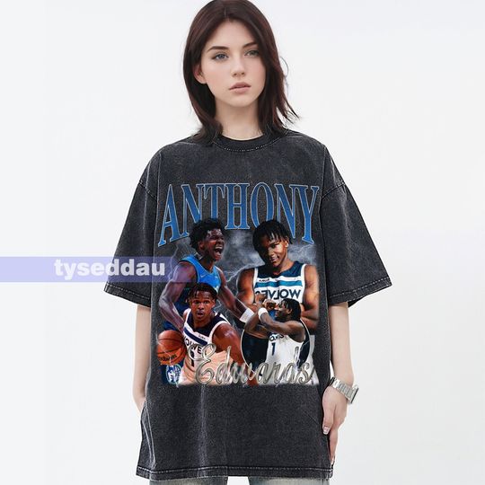 Anthony Edwards Vintage T-Shirt, Shooting Guard Homage Graphic Unisex ,  Bootleg Retro 90's Fans Gift