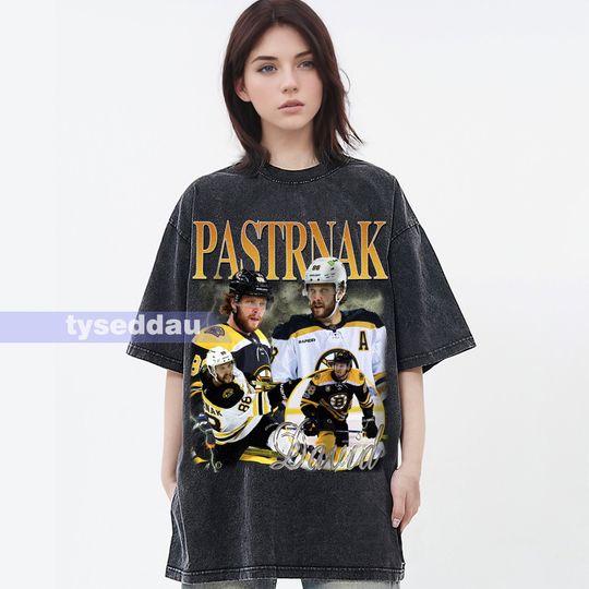 David Pastrnak Vintage T-Shirt, Ice Hockey Right wing Homage Graphic Unisex , Bootleg Retro 90's Fans Gift