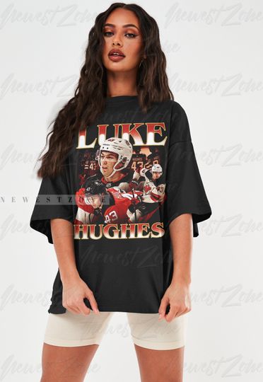 Luke Hughes Shirt Ice Hockey American Professional Hockey Championship Sport Vintage Botleg 90S