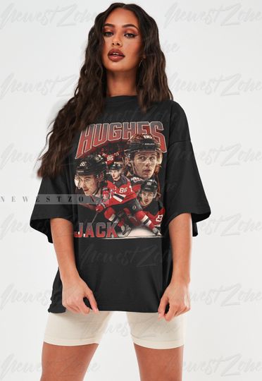 Limited Jack Hughes Shirt Ice Hockey American Professional Hockey Championship Sport Vintage 90S