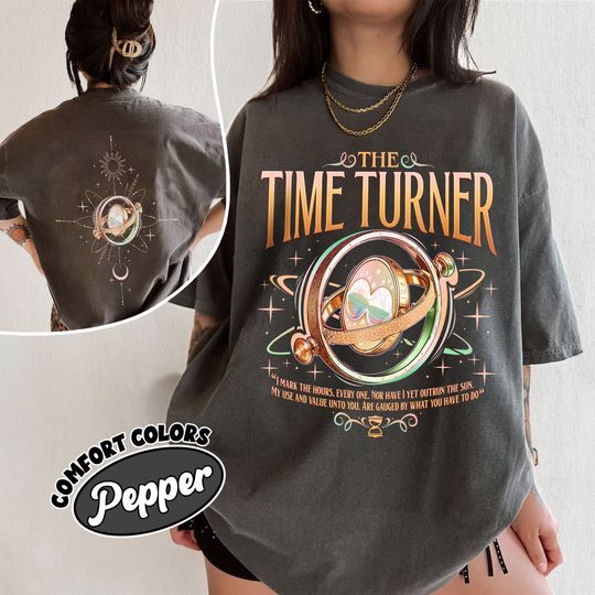 The Time Turner Wizard School Fandom Comfort Colors Shirt, Magic Hourglass Tee