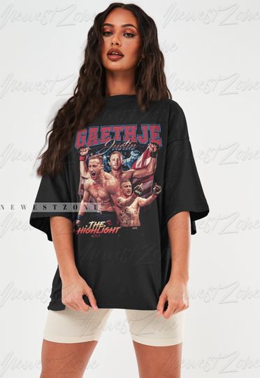 Justin Gaethje Vintage Shirt American Fighter Tshirt Jiu Jitsu Retro Champions Fans Limited Classic Graphic Tee Sport Gift