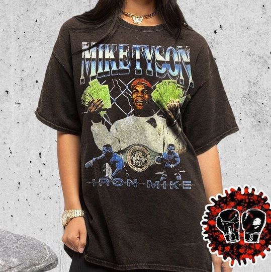 Vintage Wash Mike Tyson Iron Mike T-shirt, Vintage Mike Tyson Oversize T Shirt, 90s Boxing Legend Unisex Graphic Tee