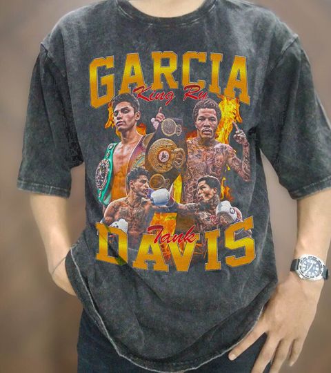 Vintage Wash Garcia Davis T-shirt, Vintage Gervonta Davis Oversize T Shirt, Vintage Boxing Sport Unisex Graphic Tee