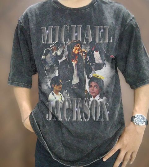 Vintage Michael Jackson T-shirt, Vintage Wash Michael Jackson Oversize T-Shirt, 90s Michael Jackson Graphic Tee,  MJ Moonwalker T-Shirt