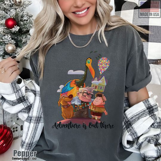 Pixar Up Movie Shirt, Cartoon Up House Balloon Sweatshirt, Carl Russell Dug Kevin Tee