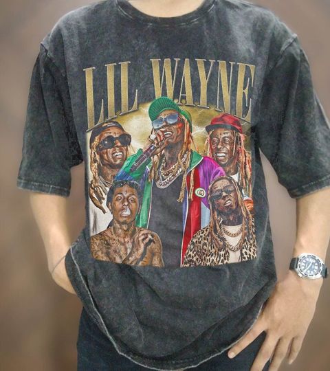Vintage Wash Lil Wayne T-shirt, Lil Wayne Vintage Oversized Shirt, Rapper Shirt, Hiphop Shirt, Vintage Style Rap Tee, Gifts for Him and Her