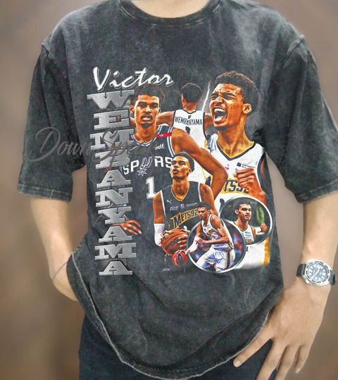 Vintage Wash Victor Wembanyama T-Shirt, Victor Wembanyama Wemby Oversized T-Shirt, Basketball shirt, Classic 90s Graphic Tee