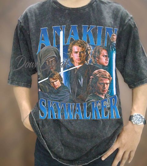 Vintage Wash Anakin Skywalker Oversize T-shirt, Anakin Skywalker Vintage T-Shirt, Anakin Skywalker Retro 90s Fans T-shirt