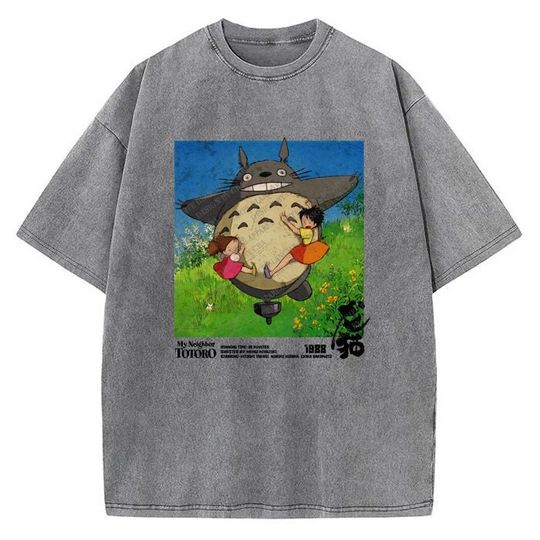 Totoro Vintage Poster Style My Neighbor Totoro Graphic Unisex T-Shirt