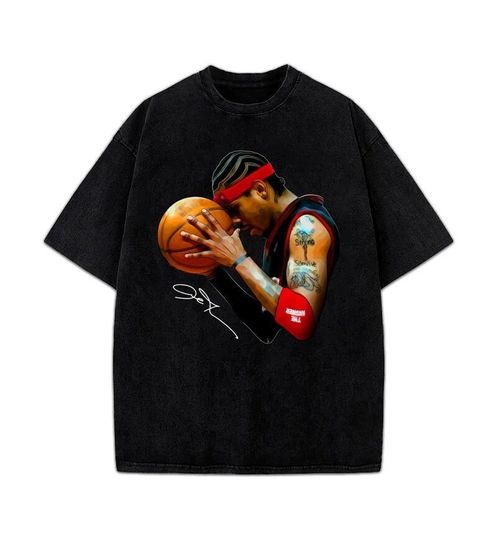 Allen Iverson The Answer Sixers 90's Basketball Vintage Streetwear Style T-Shirt