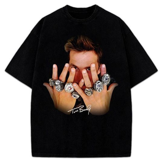 Tom Brady 7 Rings Greatest Of All Time GOAT T-Shirt