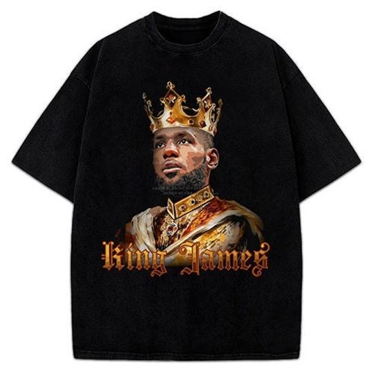Lebron James King James T Shirt Year 21 Basketball - Vintage  Painting Style Graphic Design T-Shirt