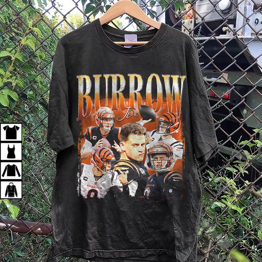 Vintage Joe Burrow Shirt, Football shirt, Classic 90s Graphic Tee, Vintage Bootleg