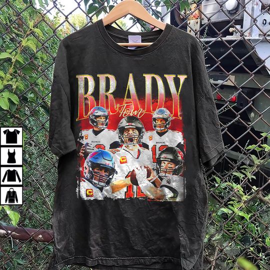 Vintage Tom Brady Shirt, Football shirt, Classic 90s Graphic Tee, Vintage Bootleg