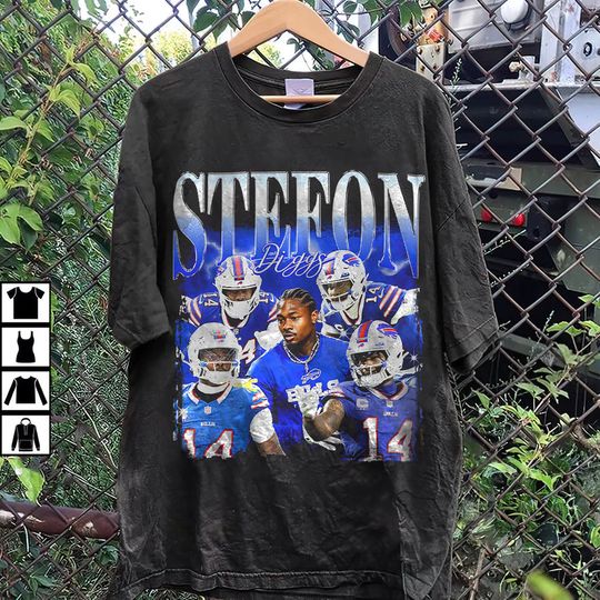 Discover Vintage Stefon Diggs Shirt, Football shirt, Classic 90s Graphic Tee