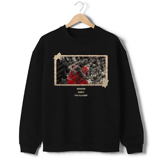 The Flu Game Sweatshirt Iconic Michael Jordan & Scottie Pippen Moment Sweatshirt
