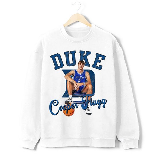 Cooper Flagg College Vintage Style Basketball 90's Graphic Design Crewneck Sweatshirt