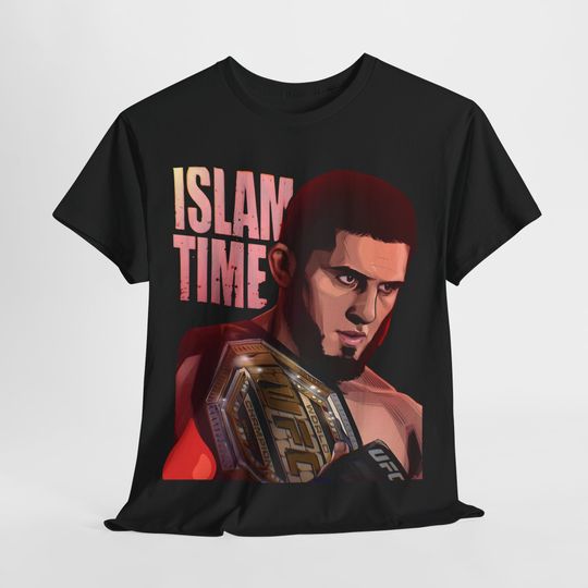Islam Makhachev T-shirt, Islam Time T-shirt, Islam Makhachev Fan T-shirt, Cool Design UFC Fan T-shirt , Sport T-shirt, Dagestan
