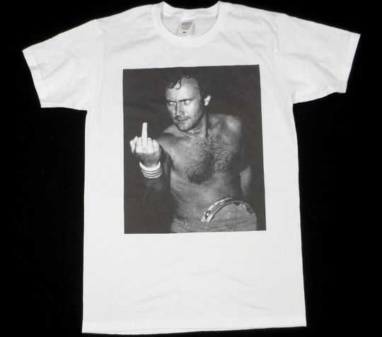 Phil Collins White T-shirt sizes available S-3XL