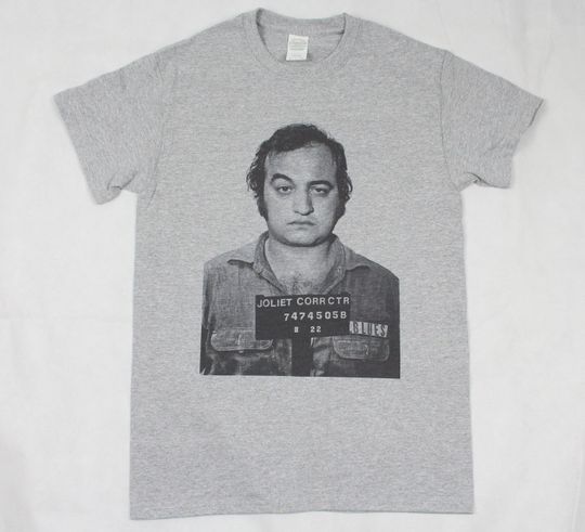 The Blues Brothers john Belushi Mugshot Grey T-shirt sizes available S-3XL (Personalisation available upon request)