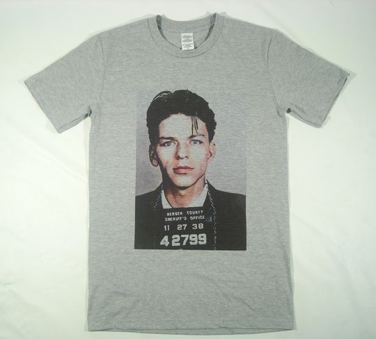 Frank Sinatra mugshot Grey T-shirt sizes available S-3XL