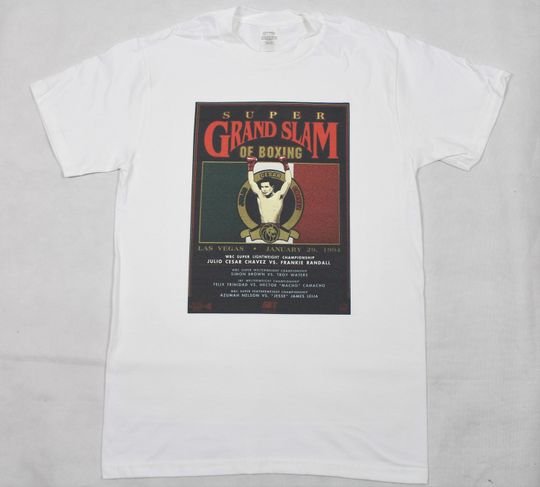 Julio Cesar Chavez Vs Frankie Randall fight poster White T-shirt sizes available S-3XL
