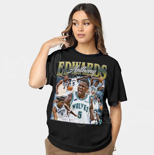 Anthony Edwards shirt Classic Vintage Bootleg Player T Shirt Minnesota Antman Vintage Graphic Unisex T Shirt, Basketball shirt