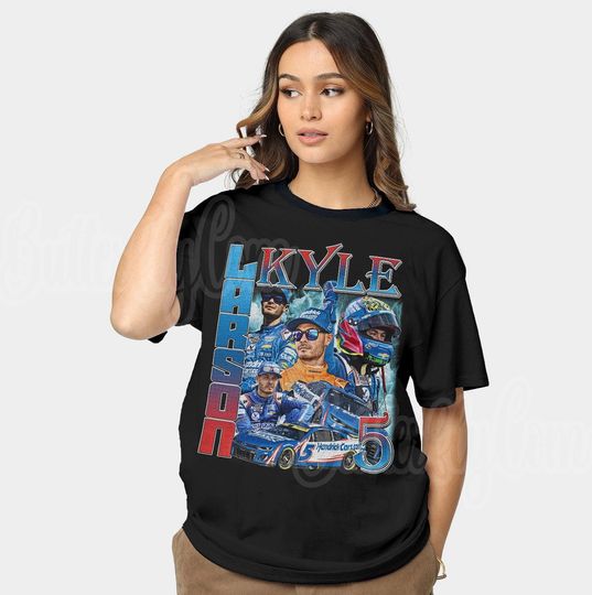 Vintage 90s Kyle Larson Nascar Racing T-Shirt, Y2k Vintage Graphic Style Shirt, Retro Racing Graphic Tee, Unisex Race Shirt