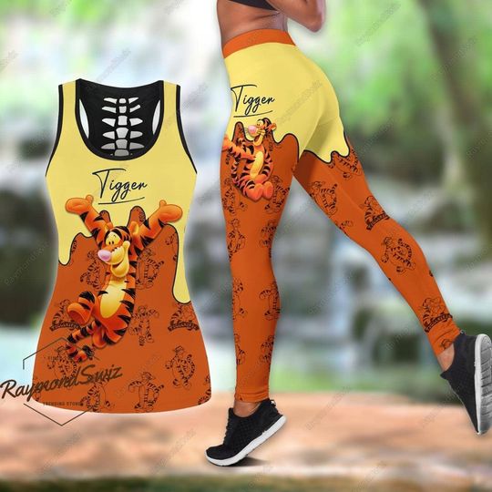 Tiger Tank Top, Tiger Yoga Leggings, Workout Tank, Leggings For Girls
