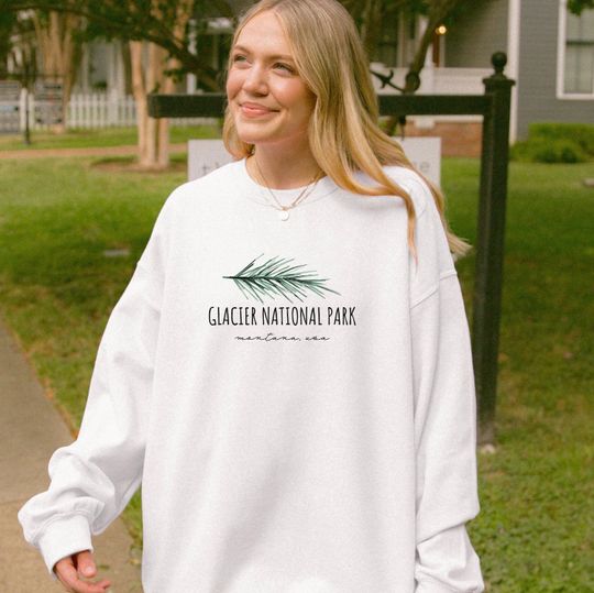 Glacier National Park Sweatshirt, Montana Trip Shirt, Glacier Crewneck Sweatshirt, GNP Souvenir, National Park Crew