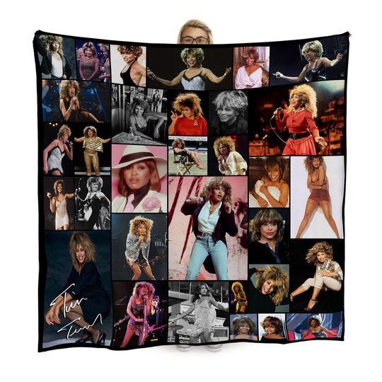 Tina Turner Celebrity Montage Fleece Blanket