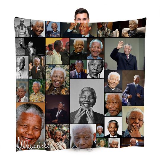 Nelson Mandela Montage Fleece Blanket