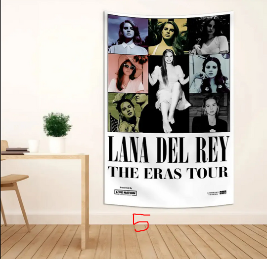 Lana del rey Flag Tapestry, Home Decor