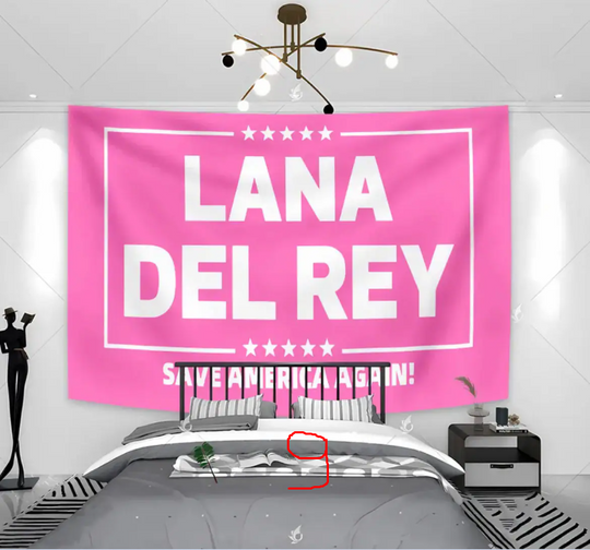 Lana del rey Flag Tapestry, Home Decor
